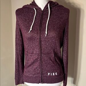 PINK Victoria's Secret Maroon Heathered Hoodie